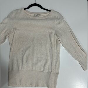 Loft Heather Beige Women's Crewneck Sweater